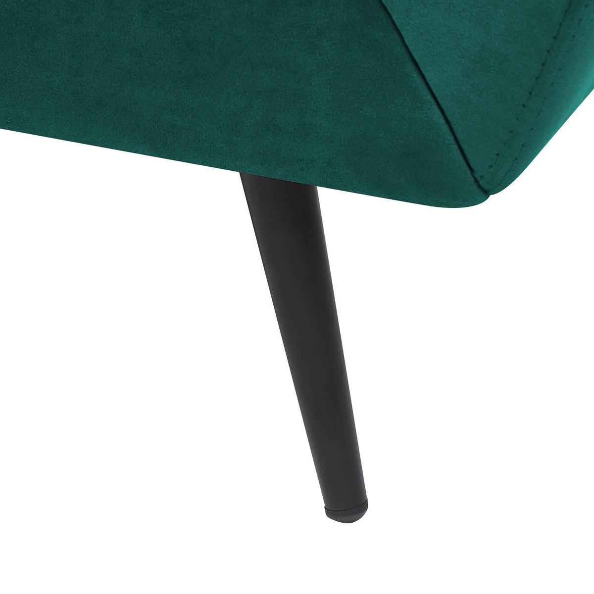 3-SITZER-SOFA Samtstoff Smaragdgrün Lenvik - Hellgrün, Textil (210/75/90cm) - Beliani