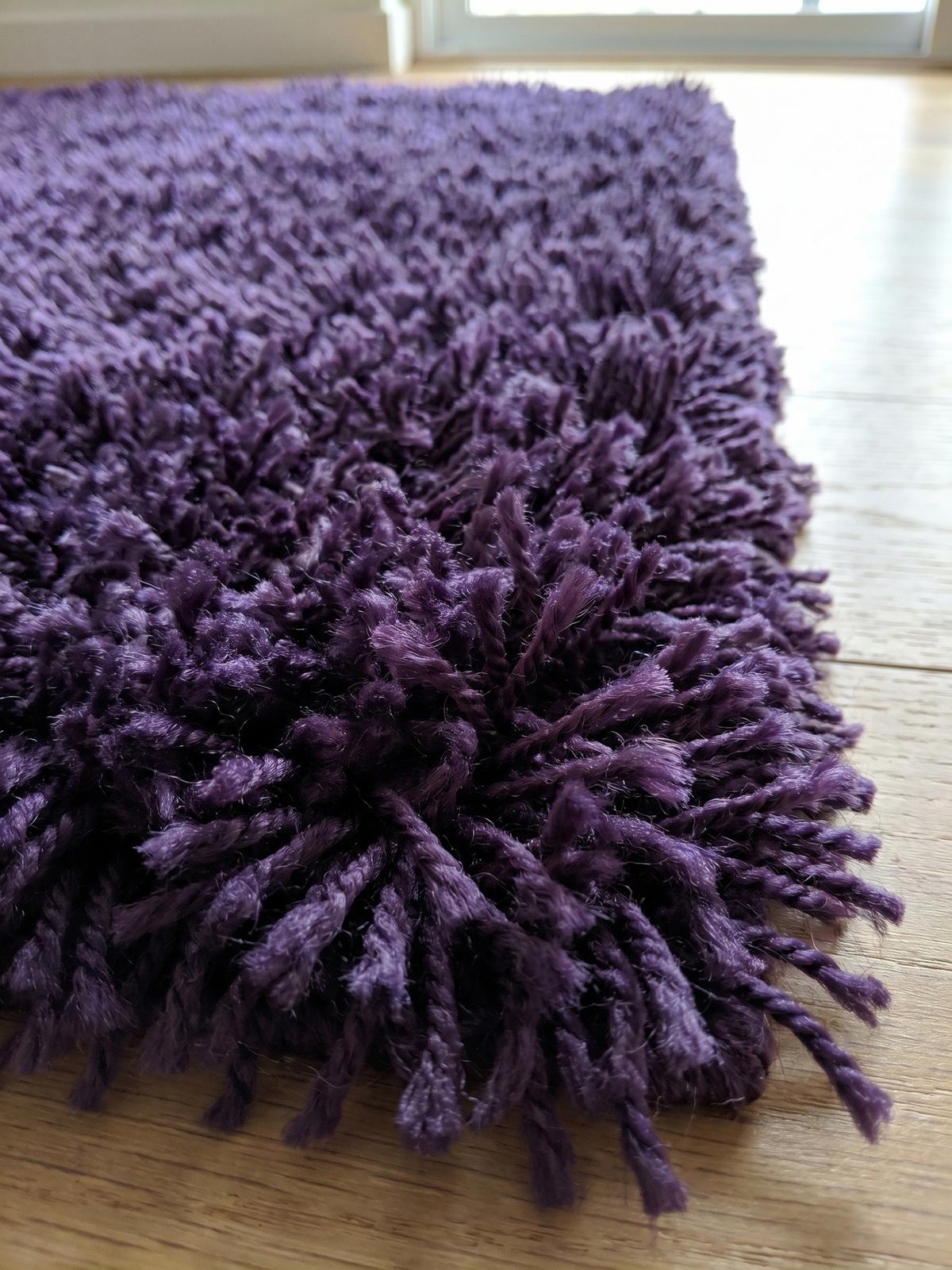 HOCHFLORTEPPICH SALZACH, einfarbig, aus Polypropylen, Violett, 80 x 250 cm - Lila, Textil (250/80cm) - KADIMA DESIGN