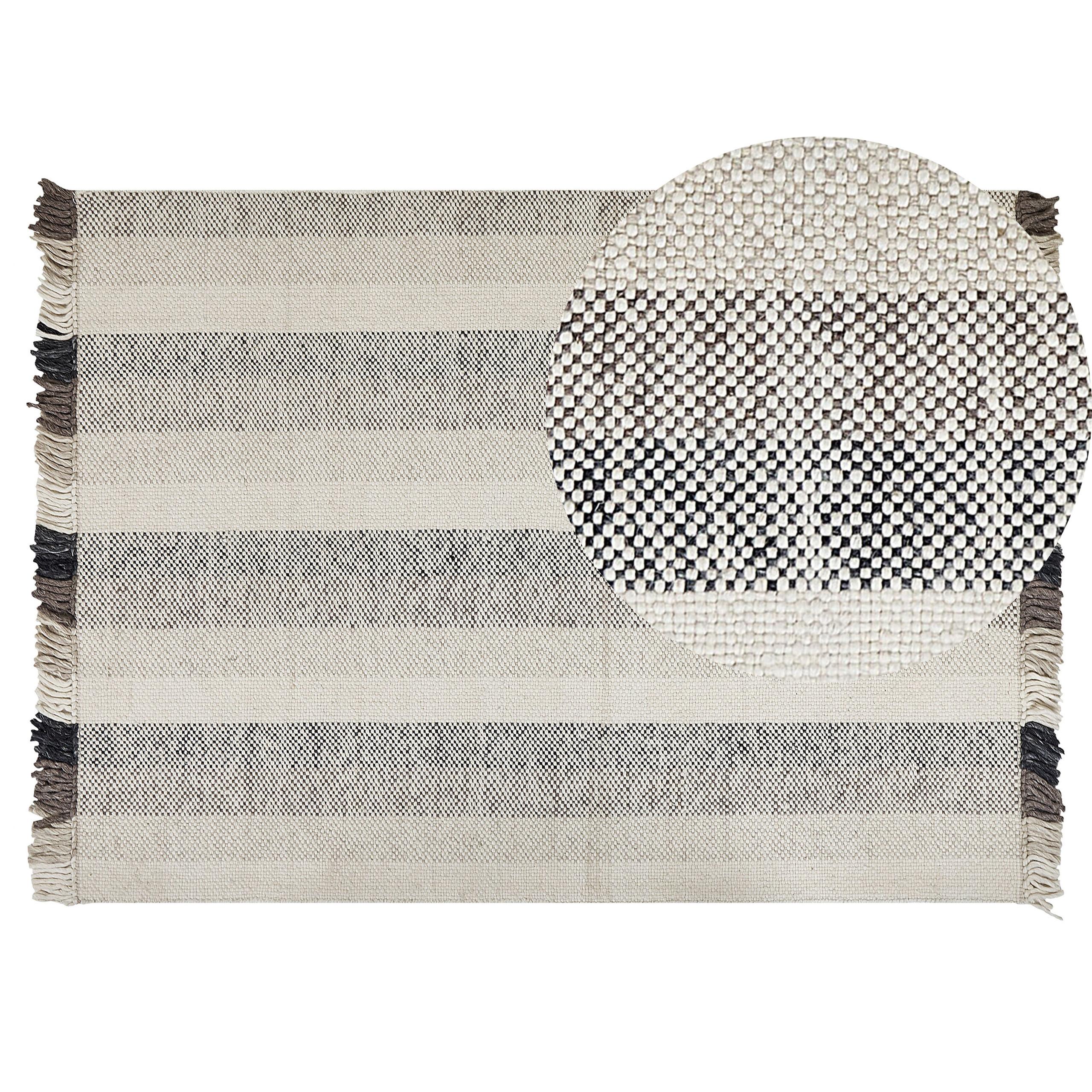 KURZFLOR-TEPPICH Emirler 200/140 cm - Weiß, Textil (140/200cm) - Beliani