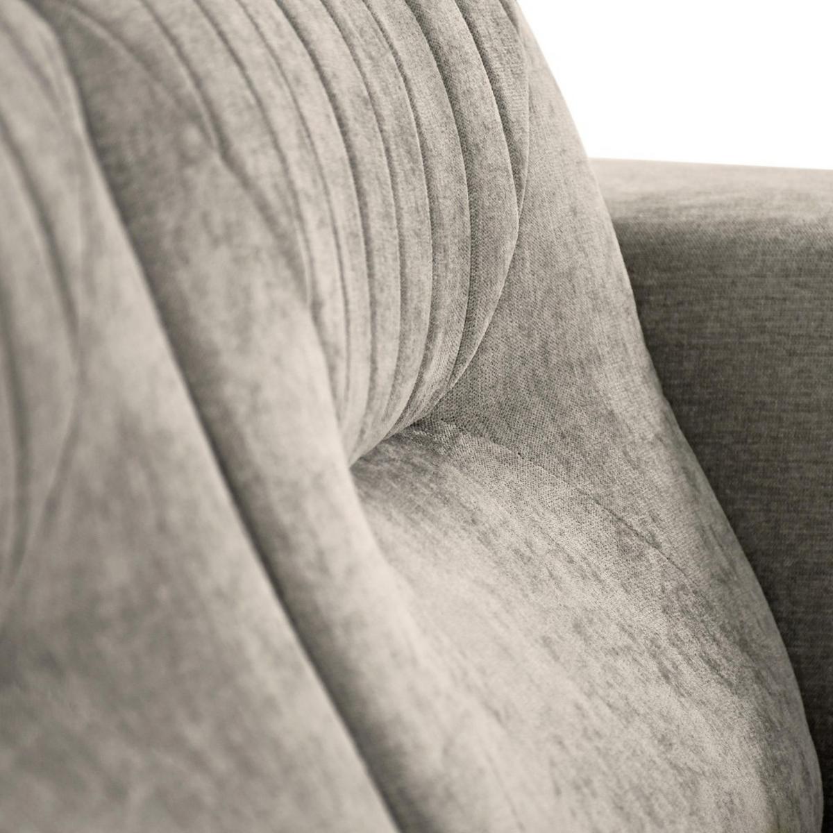SOFA Venezia 2-Sitzer mit Metallbeinen, beige, 233 cm - Beige/Schwarz, Holzwerkstoff/Metall (172/85/94cm) - Beautysofa