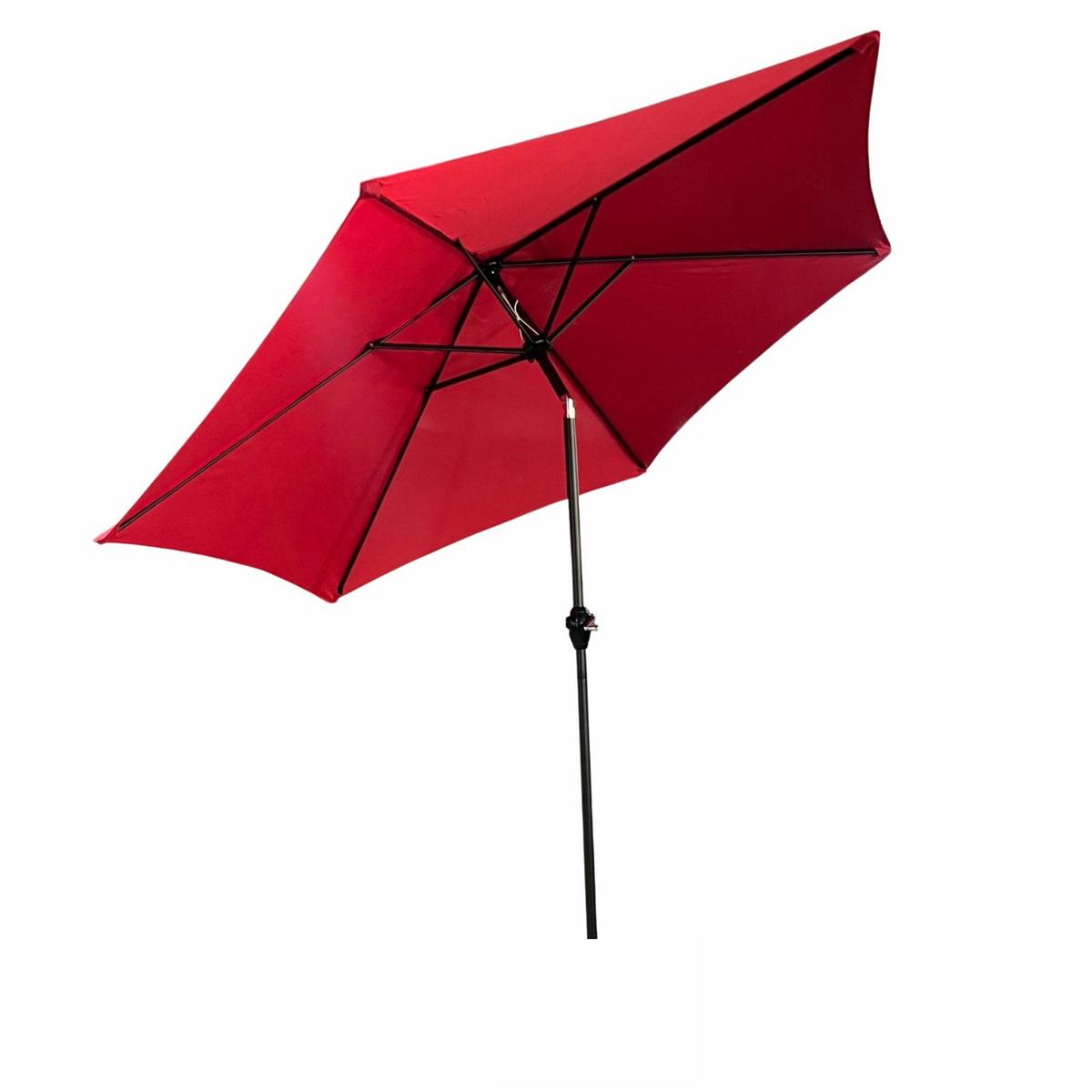 GARTENSCHIRM Rot 270/235/270 - Rot, Textil/Metall (270/270cm) - RAUMHIRSCH FURNITURE