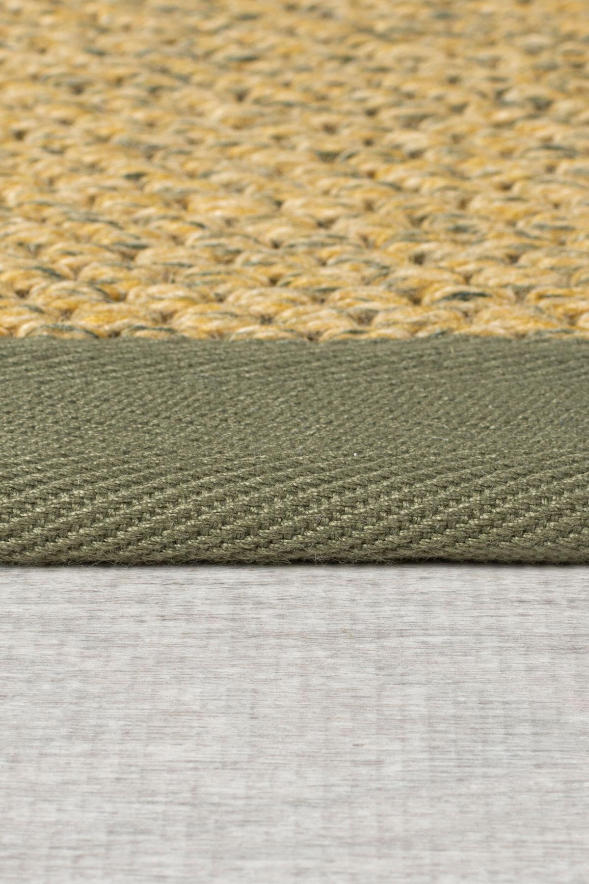 OUTDOORTEPPICH Waschbar KEER, mit Bordüre, Natur-Grün, 200 x 290 cm - Beige, Textil (200/290cm) - KADIMA DESIGN