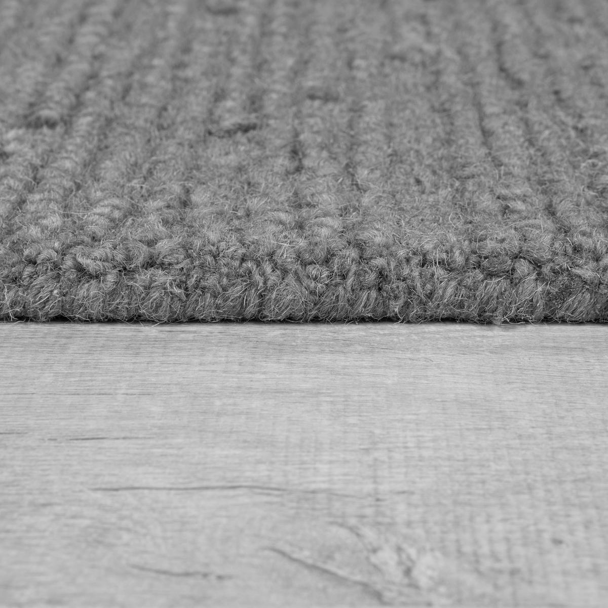 WOLLTEPPICH ALNE, einfarbig, Grau, 120 x 170 cm - Grau, Textil (170/120cm) - KADIMA DESIGN