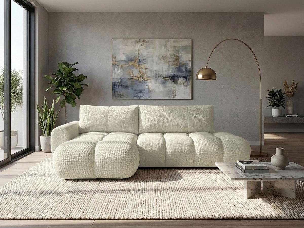 ECKSOFA Mitto O, Seite: Links - Beige/Schwarz, Holz/Kunststoff (285/172cm) - MIRJAN24