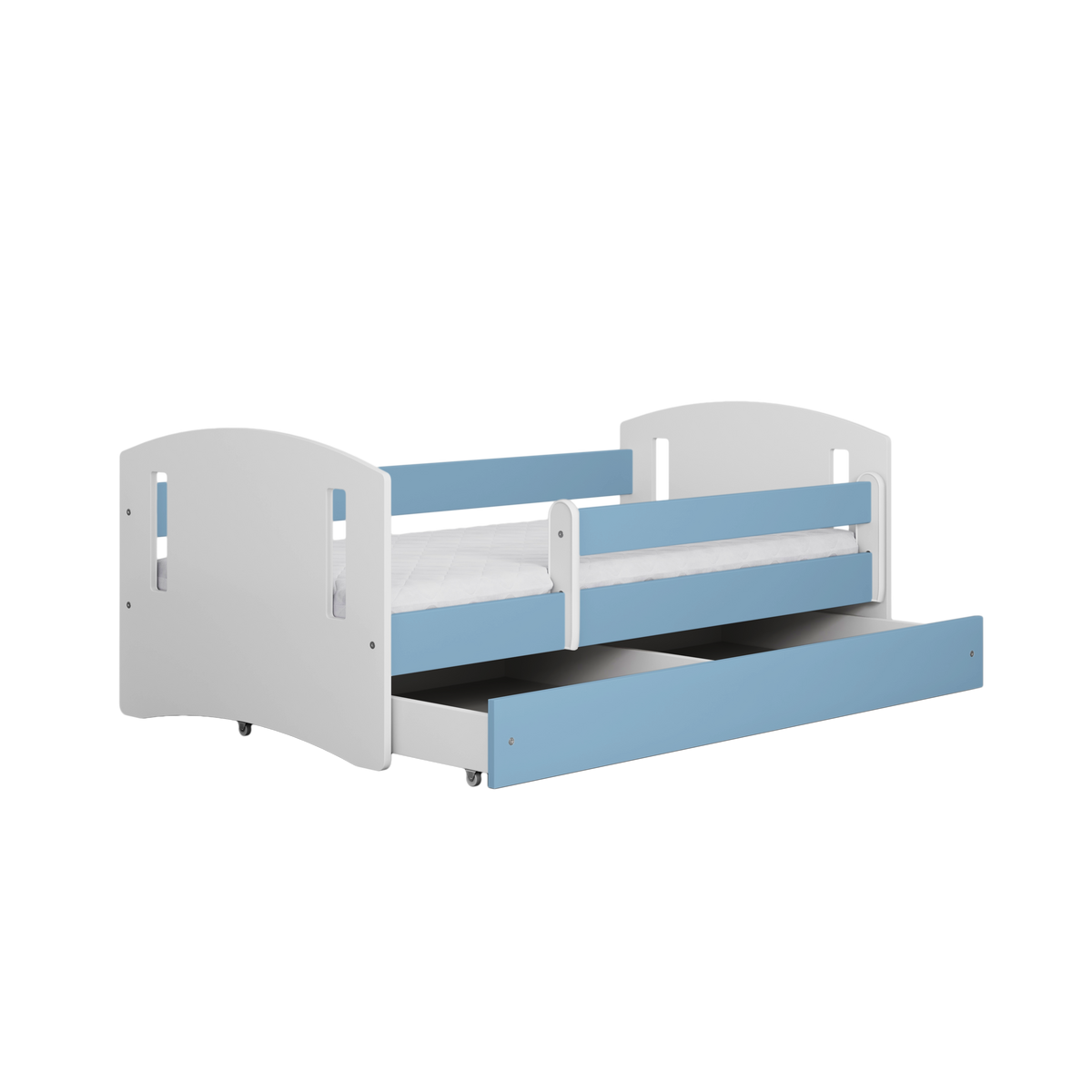 KINDERBETT CLASSIC II mit Schublade ohne Matratze Blau 90/65/144 - Blau, Holzwerkstoff (80/140cm) - RAUMHIRSCH FURNITURE