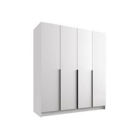 KLEIDERSCHRANK Santi I - Schwarz/Weiß, Holzwerkstoff/Metall (200/215/58cm) - MIRJAN24