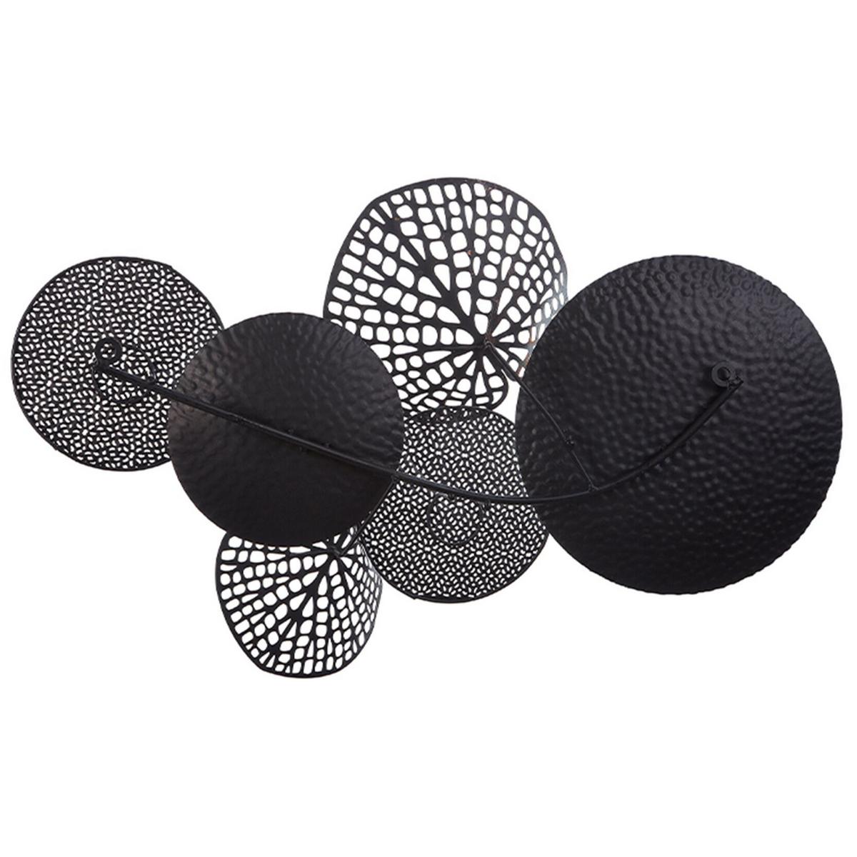 WANDDEKORATION Metall schwarz/weiß/kupfer Rhodium - Weiß, Metall (66/40/8cm) - Beliani