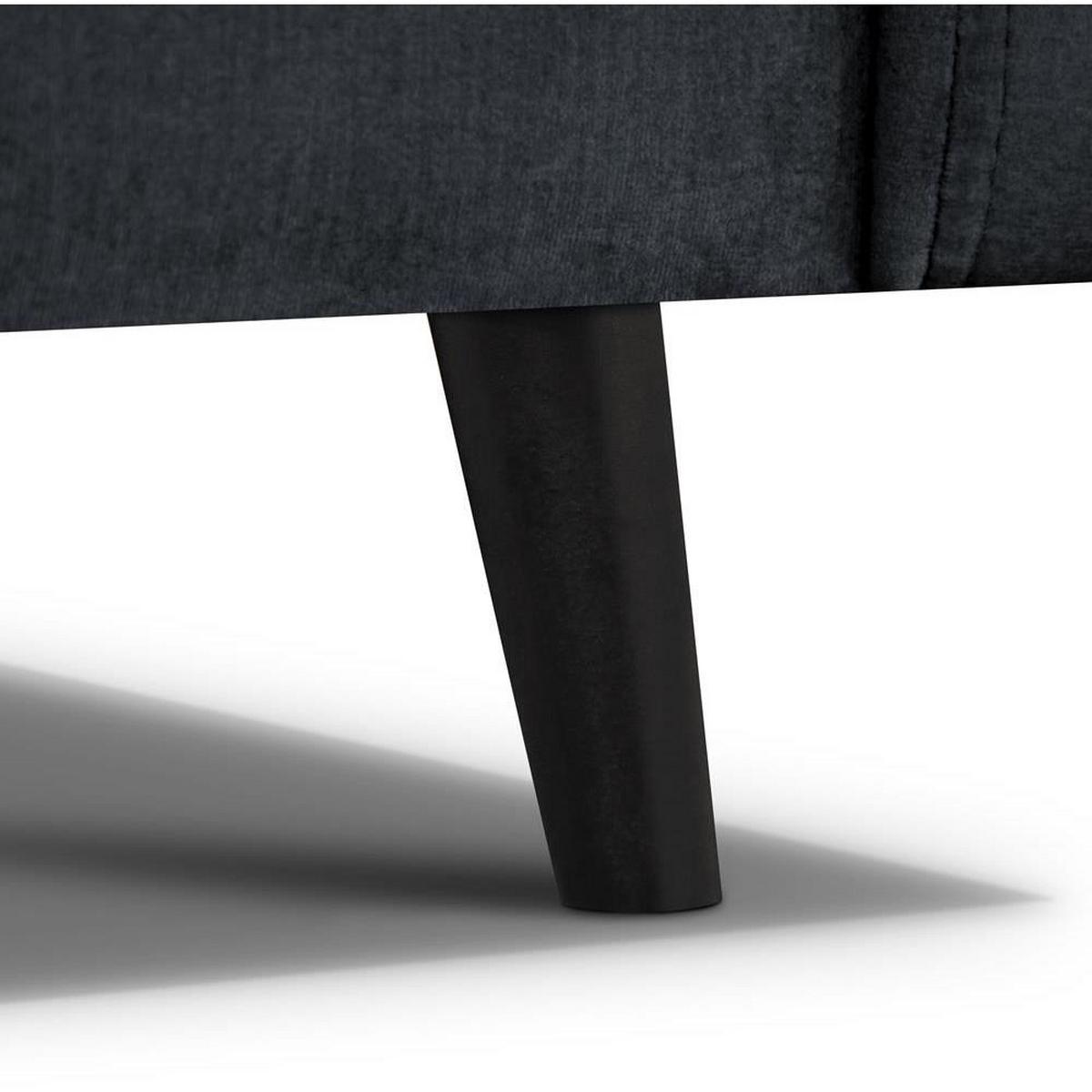 3-SITZER Schlafsofa Nancy Bis dunkelgrau - Dunkelgrau, Holz/Textil (220/89/93cm) - Beautysofa