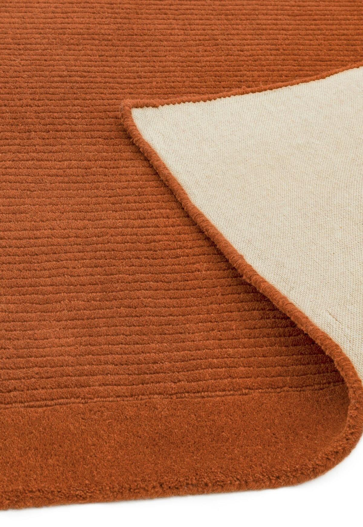 WOLLTEPPICH handgewebt STOW, mit Bordüre, Terrakotta, 120 x 170 cm - Orange, Textil (170/120cm) - KADIMA DESIGN