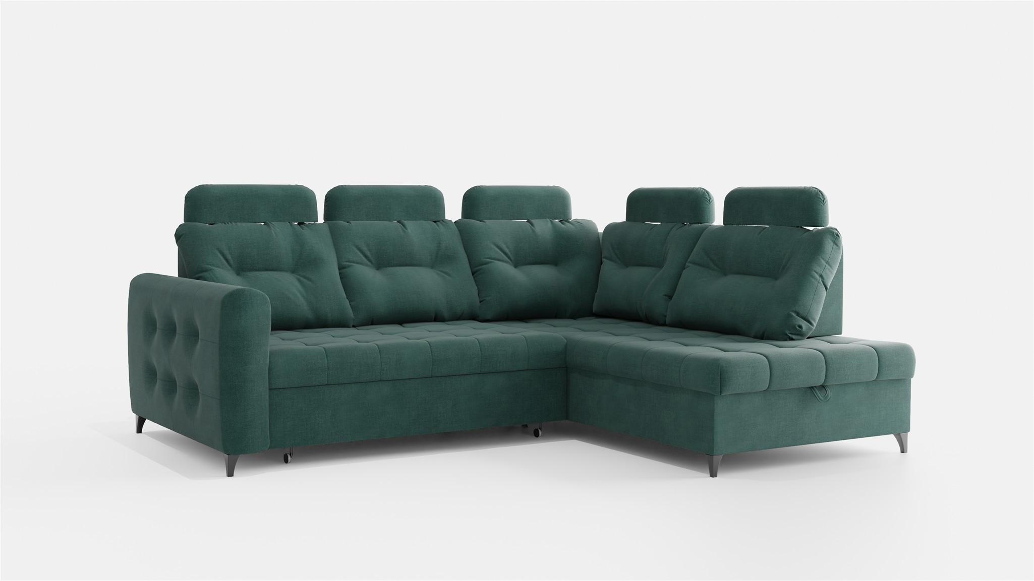 ECKSOFA Wendie - Grün, Holzwerkstoff/Textil (250/200cm) - Fun Möbel