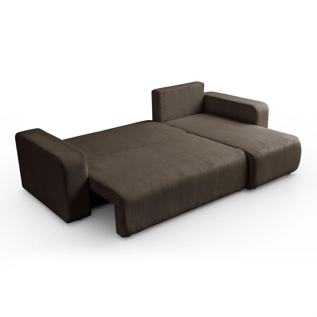 ECKSOFA PRESTIGE L, Poso 06 - Braun, Textil (247/143cm) - Lookway