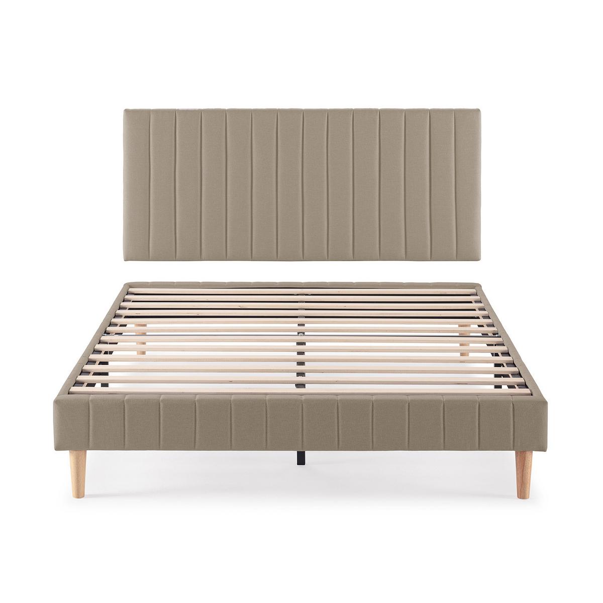 POLSTERBETT + kopfteil 140x190 cm Eris, Beige - Beige, Textil (192/142/90cm) - VS Venta-stock