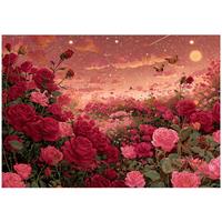 FOTOTAPETE Blumen Rosen Rot 400x280 cm - Multicolor, Papier (400/280cm) - Wallarena