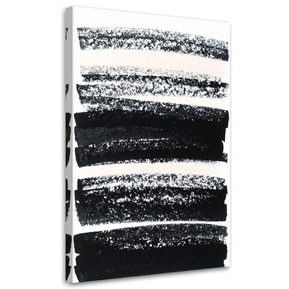 LEINWANDBILD Moderne Abstraktion 70x100cm - Schwarz, Textil (70/100cm) - Feeby