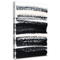 LEINWANDBILD Moderne Abstraktion 70x100cm - Schwarz, Textil (70/100cm) - Feeby