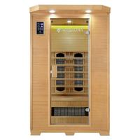 INFRAROTKABINE Oslo mit Keramikstrahlern & Hemlockholz - Naturfarben, Holz (120/190/100cm) - Artsauna