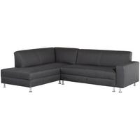 ECKSOFA mit Schlaffunktion Katrine Flachgewebe graphit - Graphitfarben, Kunststoff (190/245cm) - 58aufmkessel