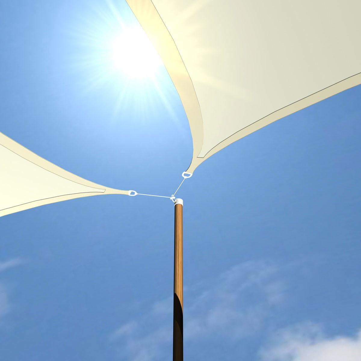 SONNENSEGEL Luftdurchlässig 510/360 cm Beige - Beige, Kunststoff (360/510cm) - Amanka