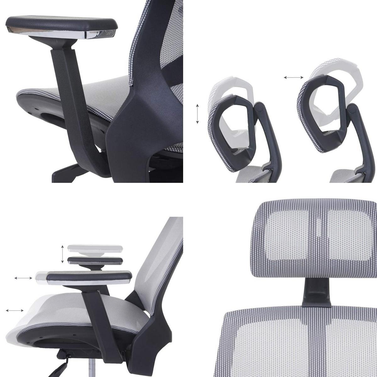BÜROSTUHL Grau, Grau - Grau, Textil (65/120/60cm) - MCW