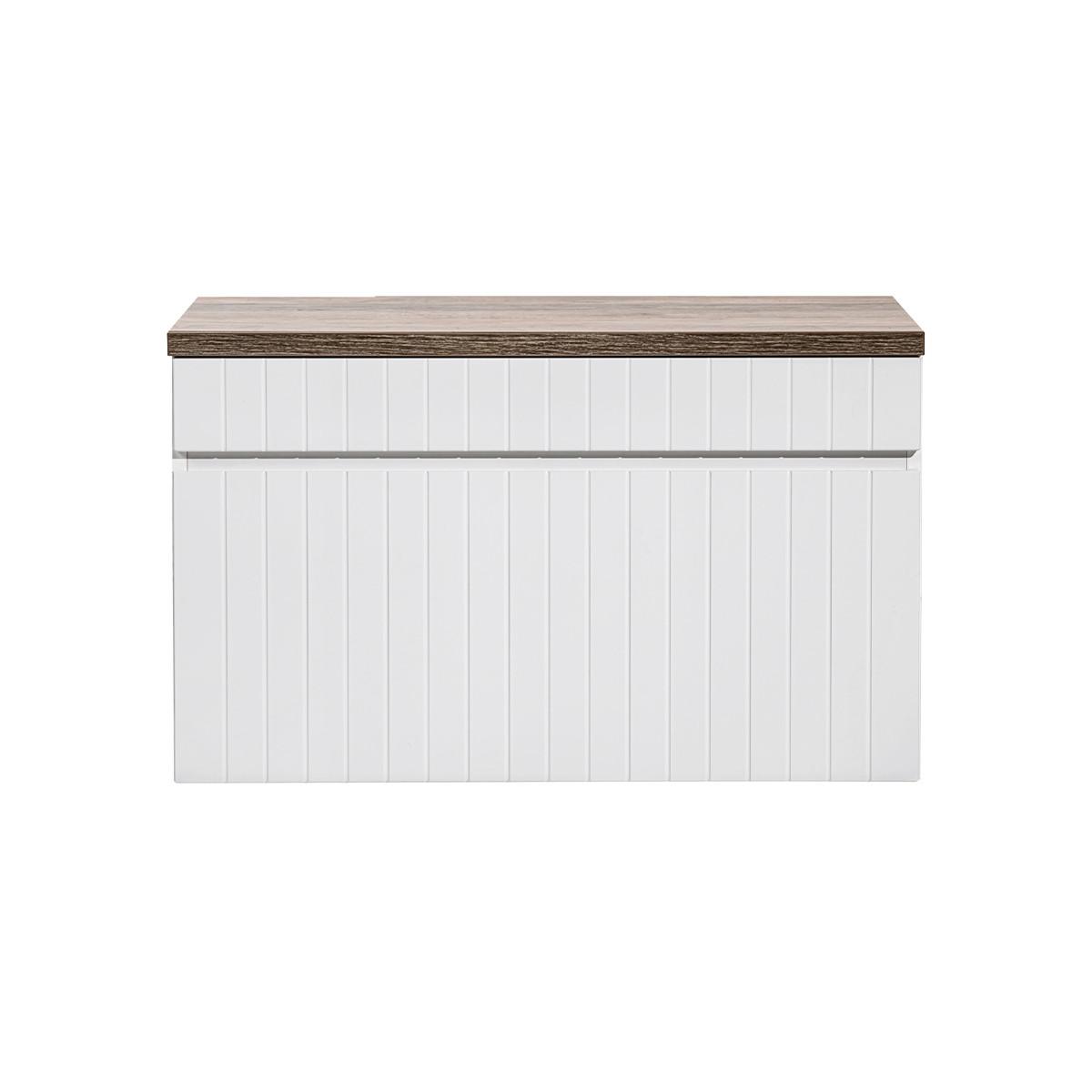WASCHTISCHUNTERSCHRANK 80cm Zelie Weiß - Weiß, Holzwerkstoff (80/48/46cm) - Petits-meubles
