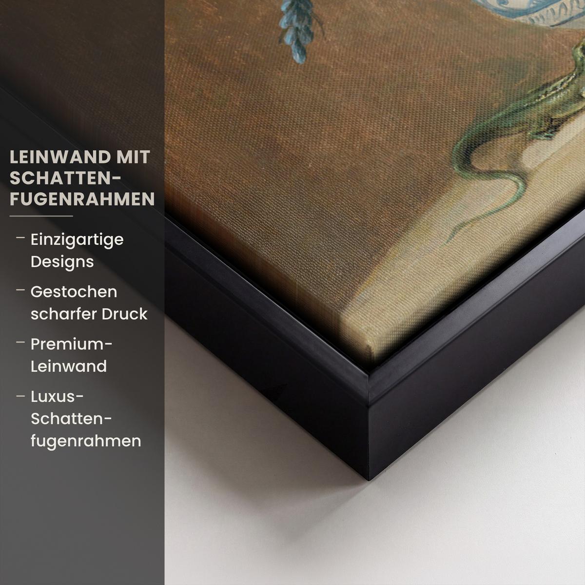 LEINWAND Bilder mit Rahmen - Alte Meister - Blumen - Balthasar van der Ast - 70x100 - Hellbraun, Textil (70/100cm) - MuchoWow
