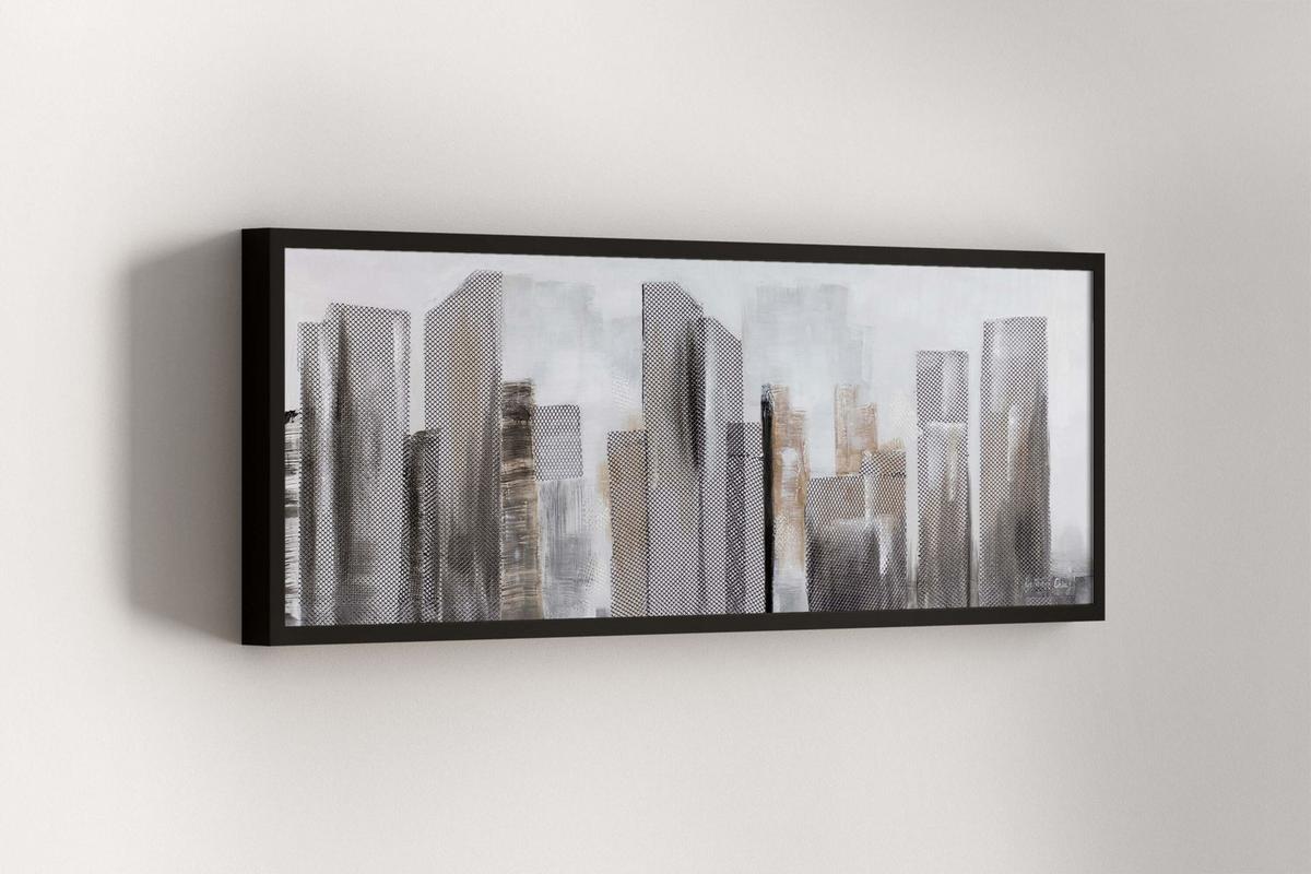 ACRYLBILD HANDGEMALT 120/40 cm - Grau, Holz/Textil (120/40cm) - KUNSTLOFT