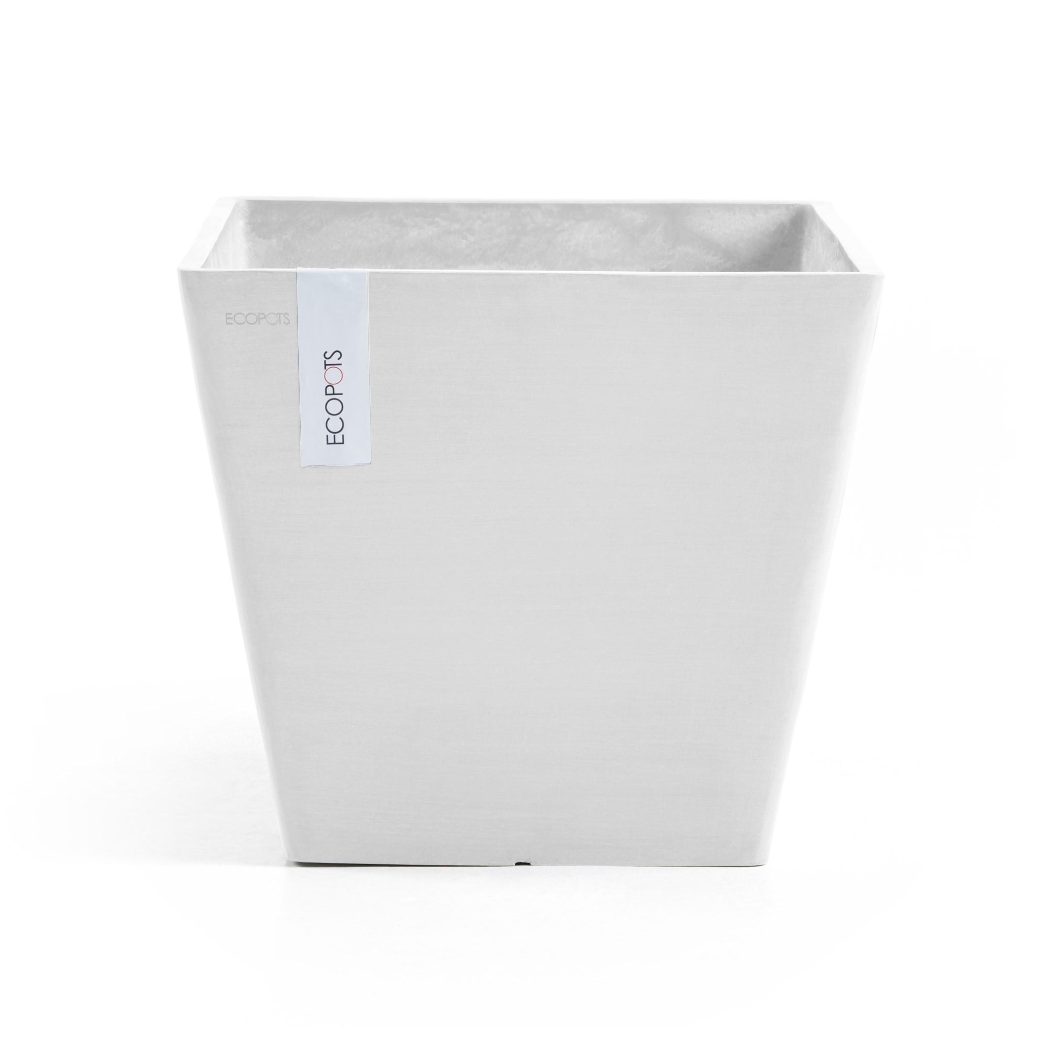 BLUMENTOPF Rotterdam 29,5/29,5/26,4 cm Weiß - Weiß, Kunststoff (29.5/26.4cm) - Ecopots