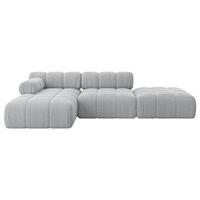 ECKSOFA modulares Sofa Lizur-L1 - 285x160x70 cm Grau Cord - Grau, Holzwerkstoff/Textil (285/160cm) - ALTDECOR