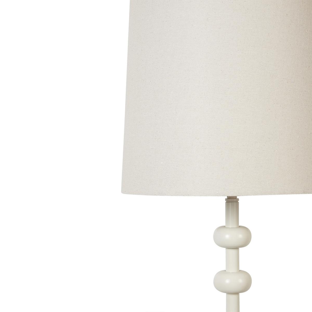 STEHLAMPE Weiß Krios - Weiß, Textil (36/36/160cm) - Beliani
