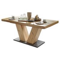 ESSTISCH ausziehbar Elena 160x90x76 Asteiche/Plankeneiche - Hellbraun, Holzwerkstoff (160/90/76cm) - 58aufmkessel