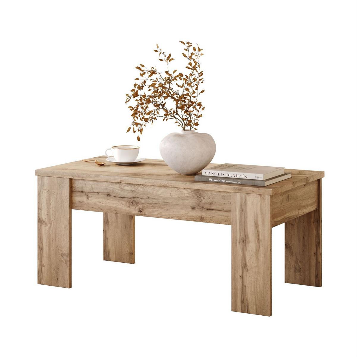COUCHTISCH APERTO ausklappbar - Eiche Wotan, Holzwerkstoff (100/45/50cm) - Lookway