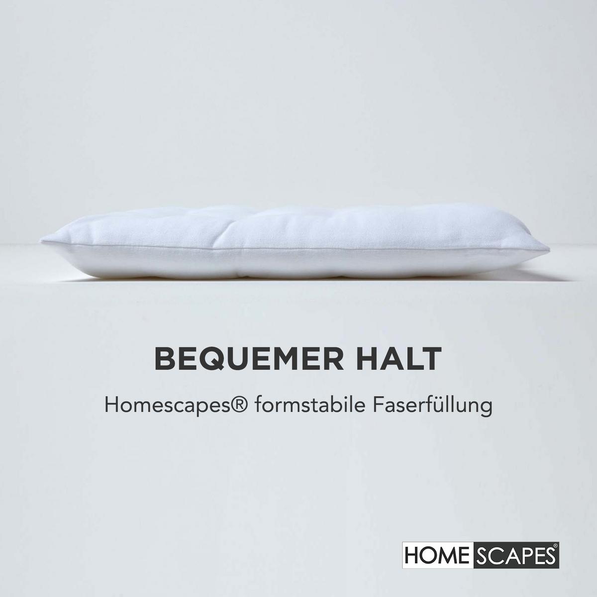 STUHLKISSEN 4er-Set weiß 40/40/6,5 cm - Weiß, Textil (40/40/6.5cm) - Homescapes