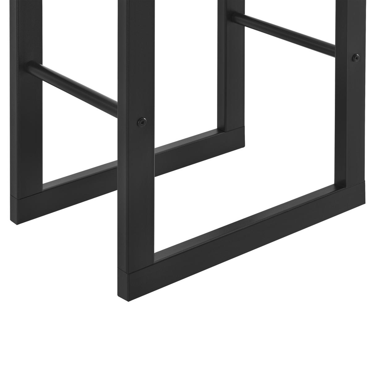 KAMINHOLZREGAL Täby - Schwarz, Metall (40/100/25cm) - [en.casa]
