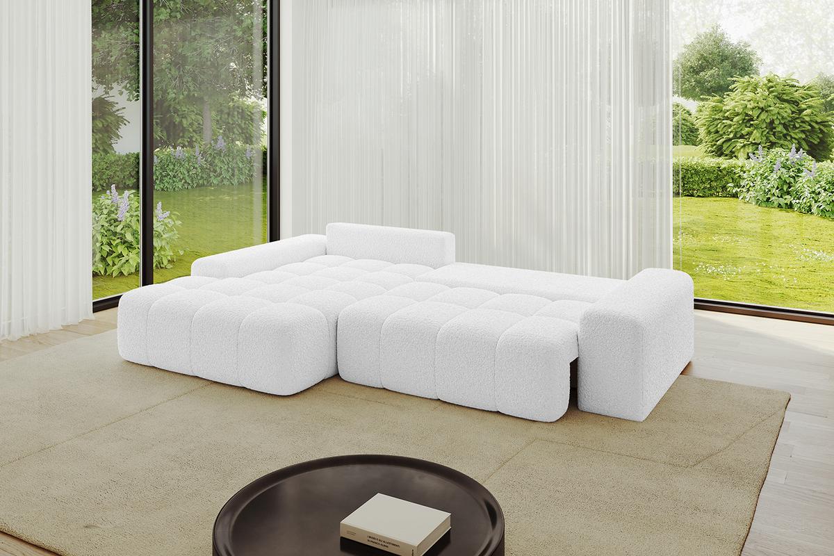 ECKSOFA Ottomane Links ENSI-L - 267x164x69 cm Weiß - Weiß, Holzwerkstoff/Kunststoff (267/164cm) - ALTDECOR