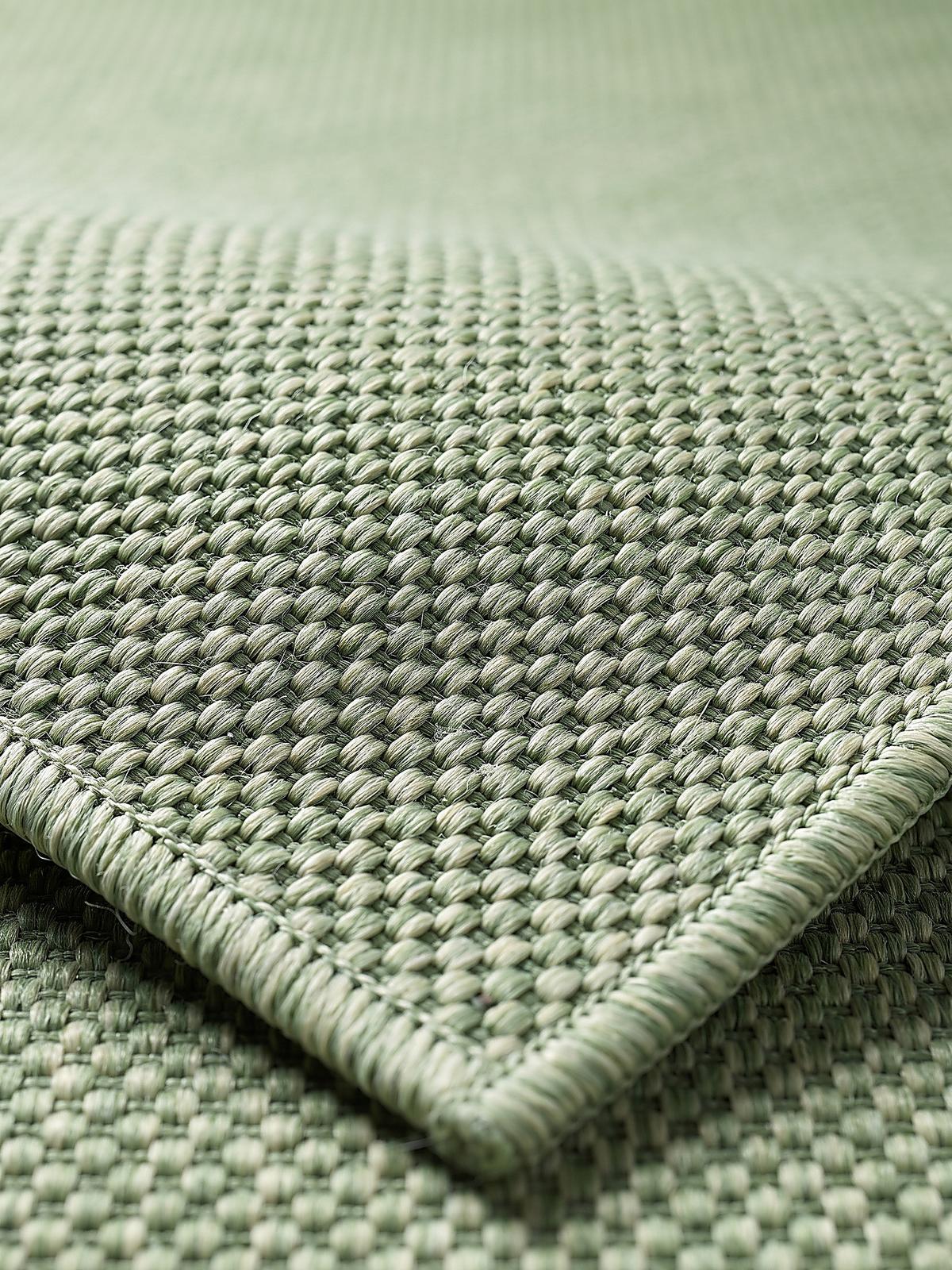 FLACHWEBTEPPICH Uni BORNO Polypropylen Grün 120 x 170 cm - Grün, Textil (120/170cm) - KADIMA DESIGN