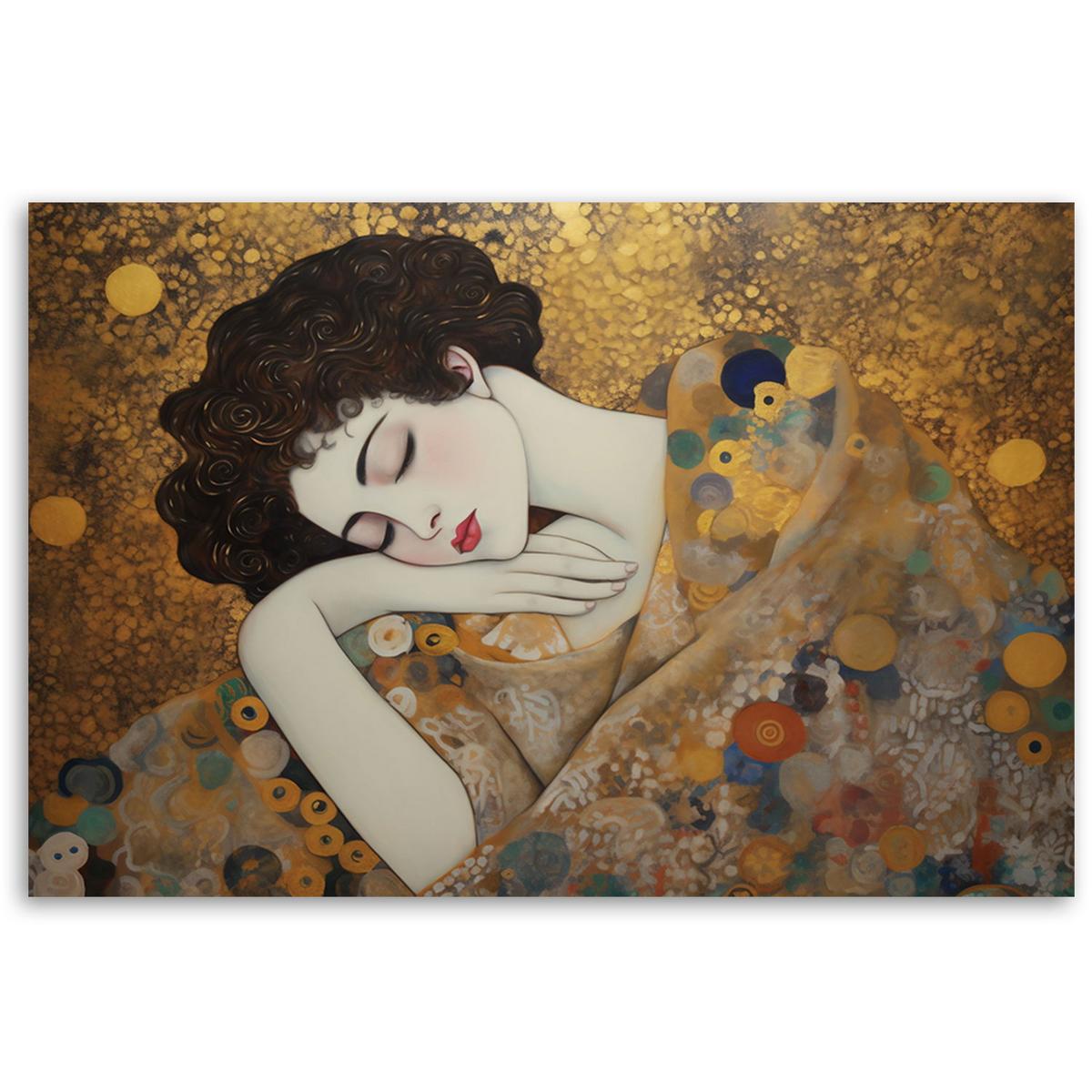 KUNSTDRUCK Gold 90/60 cm - Goldfarben, Textil (90/60cm) - KUNSTLOFT
