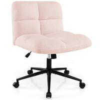SCHREIBTISCHSTUHL Rosa - Pink, Metall (73/79/69cm) - COSTWAY