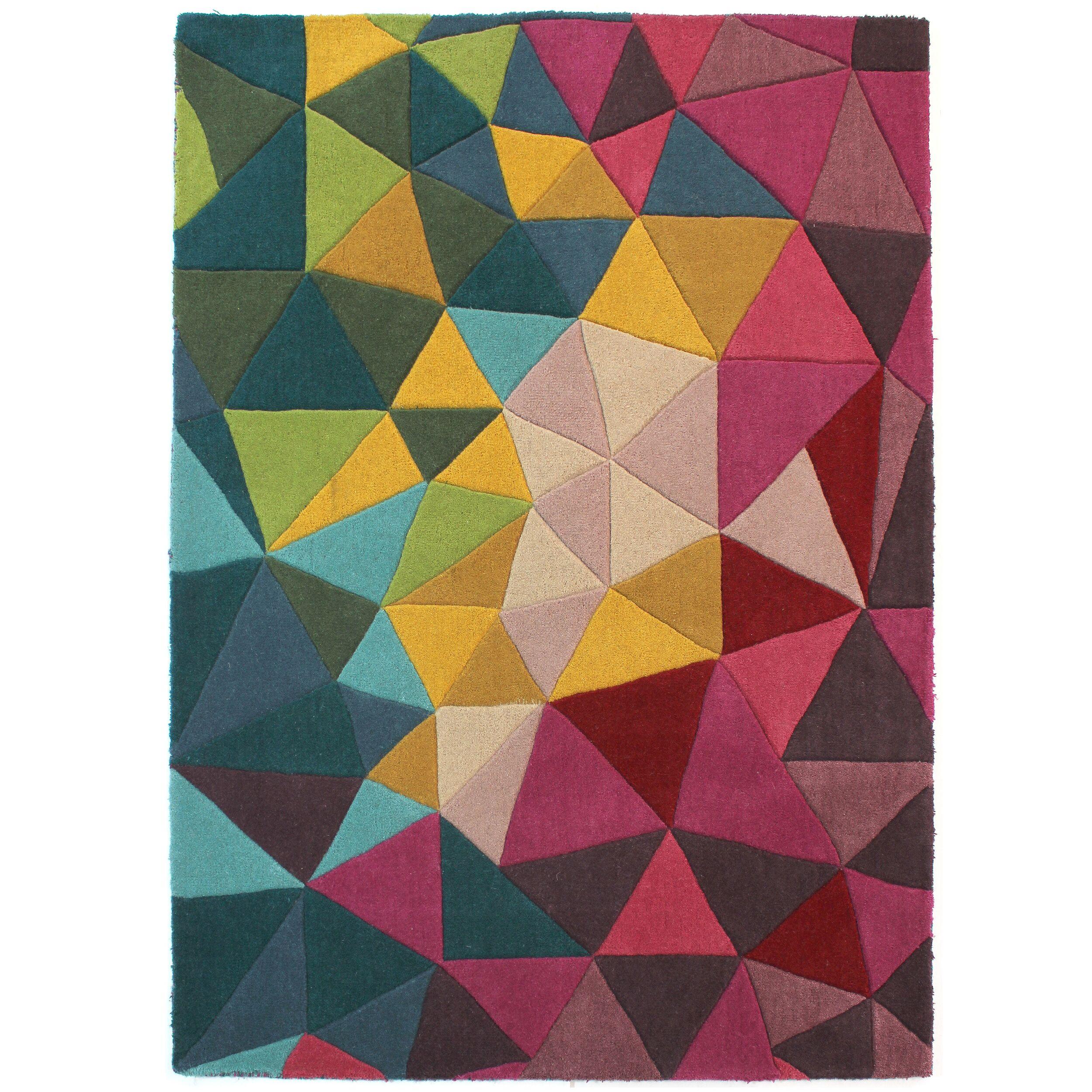 WOLLTEPPICH DERWENT, geometrisch, Bunt, 120 x 170 cm - Multicolor, Textil (170/120cm) - KADIMA DESIGN