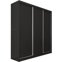 SCHWEBETÜRENSCHRANK Mario 240/216/61 schwarz - Schwarz, Holzwerkstoff (240/216/61cm) - Beautysofa