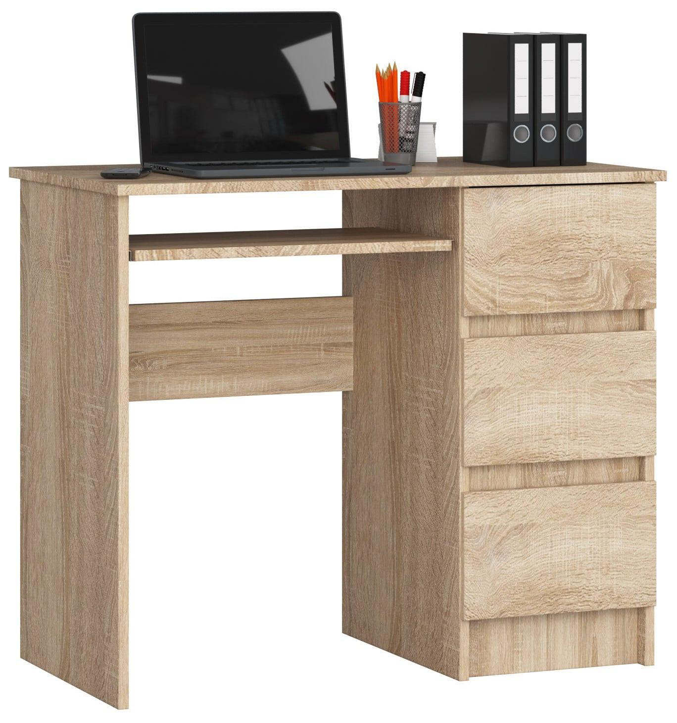 SCHREIBTISCH Eiche Sonoma 77/90/50 - Sonoma Eiche, Holzwerkstoff (160/55/77cm) - RAUMHIRSCH FURNITURE