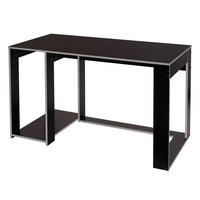 SCHREIBTISCH rechteck Schwarz, Grau - Schwarz/Grau, Holzwerkstoff (60/120/76cm) - MCW