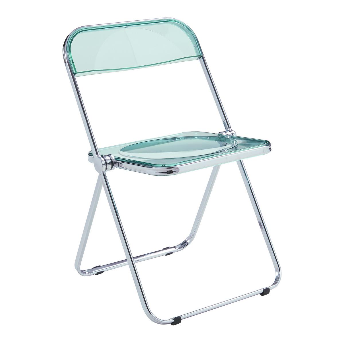 KLAPPSTUHL-SET Pornainen 2 TLG. - Mintgrün, Kunststoff/Metall (46/74/47cm) - [en.casa]