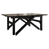 2-IN-1 COUCHTISCH UND ESSTISCH Xena Bis - Schwarz, Holzwerkstoff/Metall (70/100/45cm) - MIRJAN24