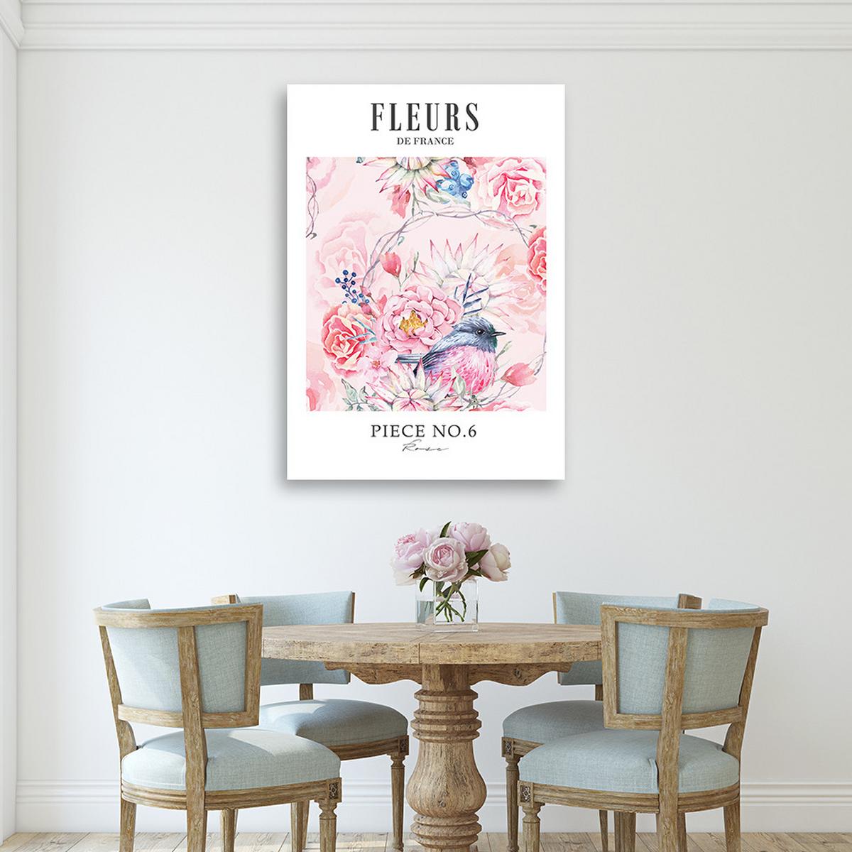 WANDBILD shabby chic pastellfarbene pfingstrosenblüten - Pink, Textil (40/60cm) - Feeby