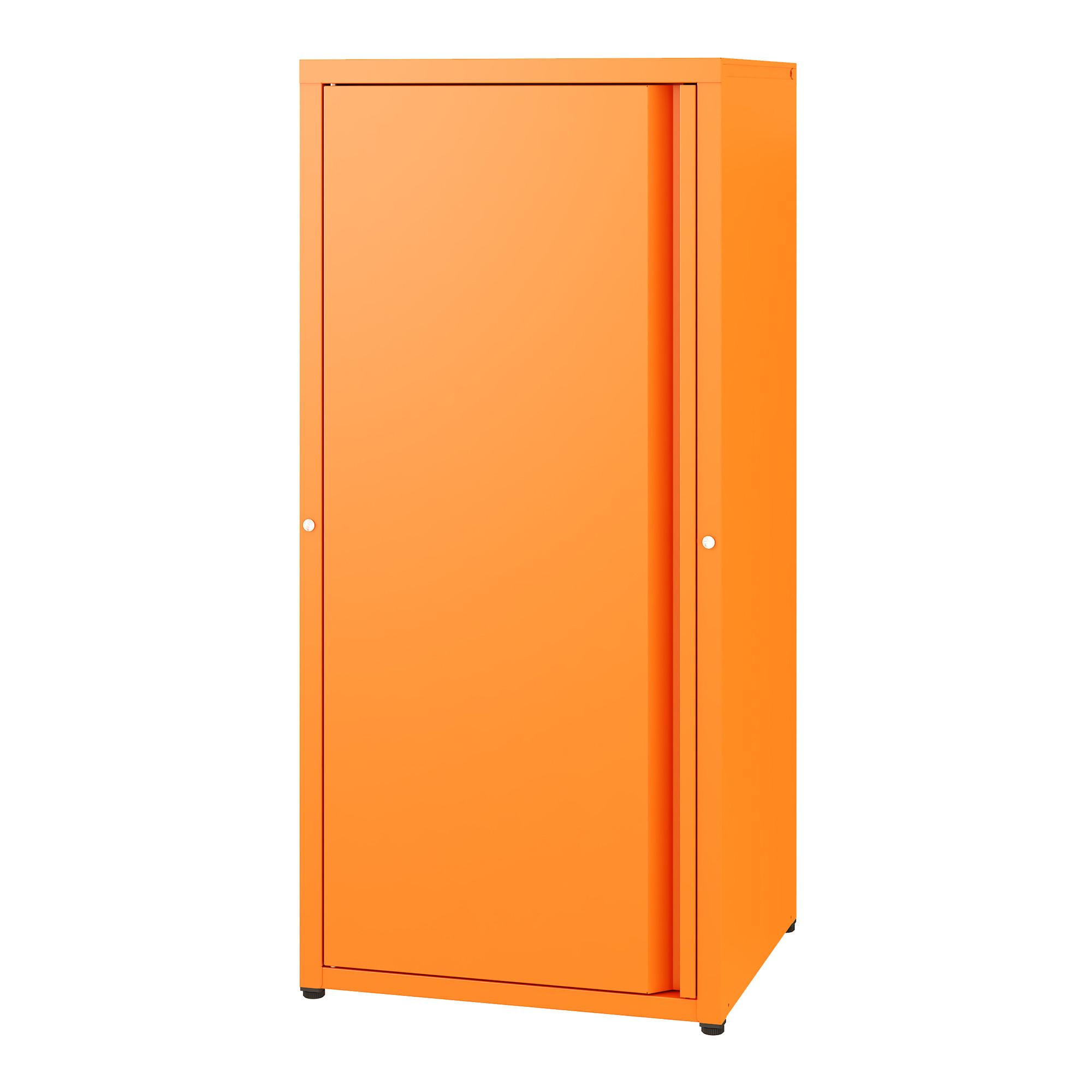 AKTENSCHRANK Burlöv - Orange, Metall (40/88/35cm) - [en.casa]