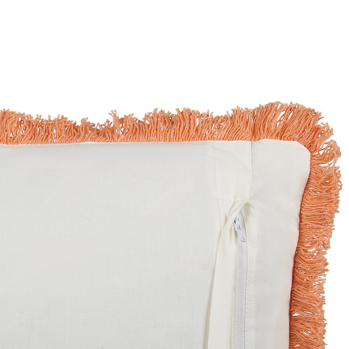DEKOKISSEN 2er-Set Weiß 45/45 cm Sativus - Weiß, Naturmaterialien/Textil (45/45cm) - Beliani