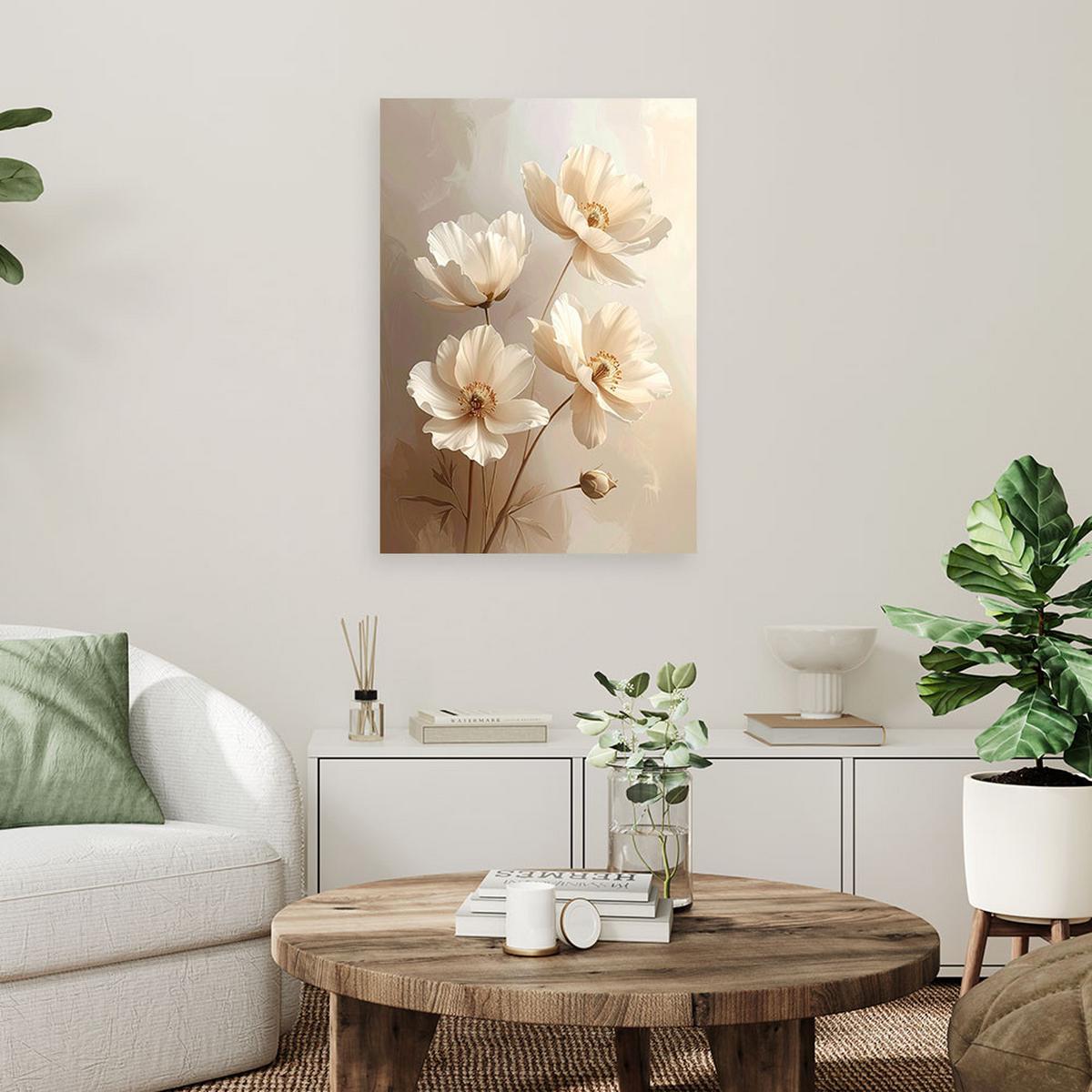 LEINWANDBILD, Zarte beige botanische Blumen - Beige, Textil (20/30cm) - Feeby