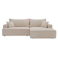 ECKSOFA California Beige Rechts - Beige, Holz/Textil (270/165cm) - Graingold