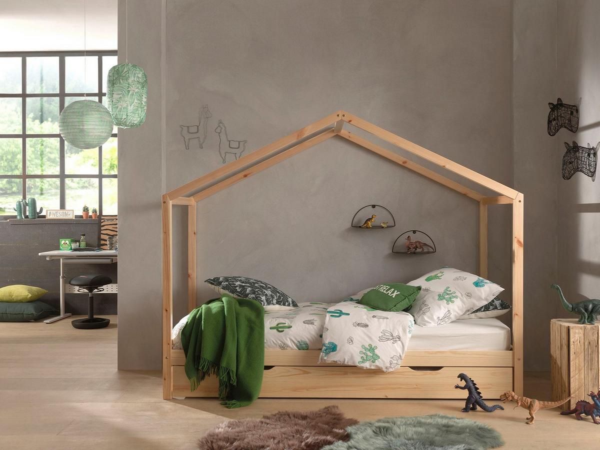 HAUSBETT Kapua 210x170x97 aus Massivholz in Natur - Kieferfarben, Holz (90/200cm) - 58aufmkessel