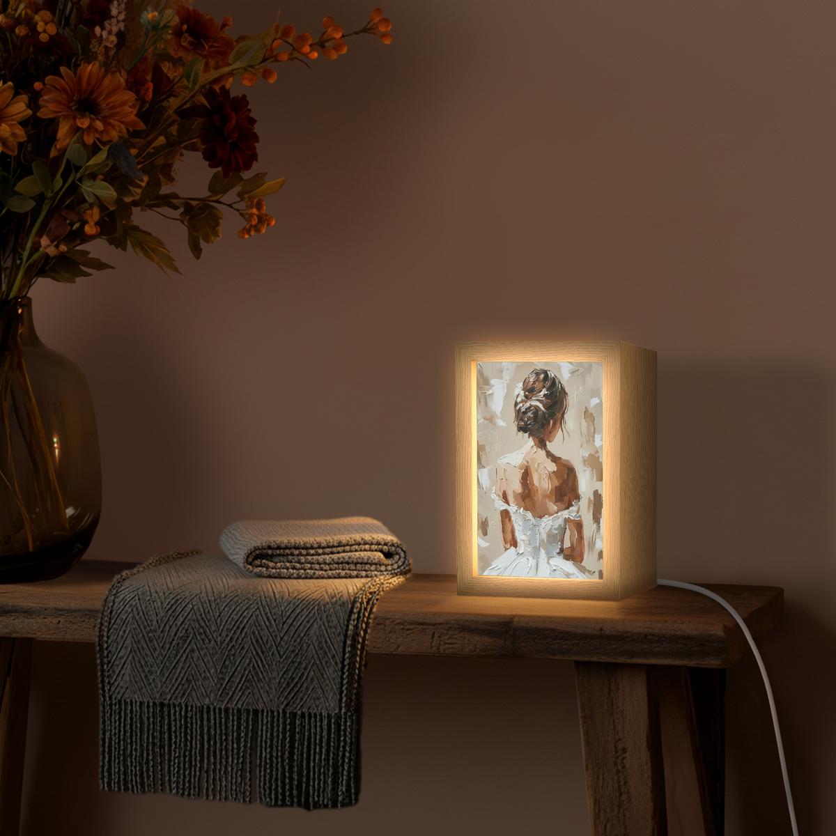 WANDLEUCHTE Frau - Farbe - Abstrakt - Beige - Modern 15x20 cm - Hellbraun, Holzwerkstoff (15/20/8cm) - OnlyWow